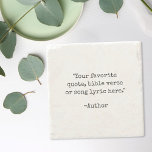 Create Your Own Typewriter Quote Stone Coaster<br><div class="desc">Create your own custom quote stone coaster. Features minimalist vintage typewriter typography.</div>