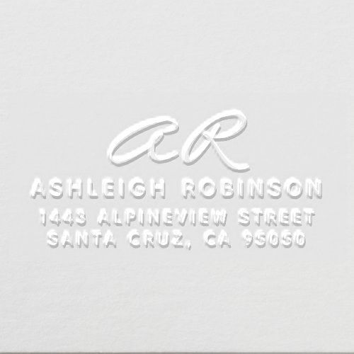 Create Your Own Typography Initials Return Address Embosser