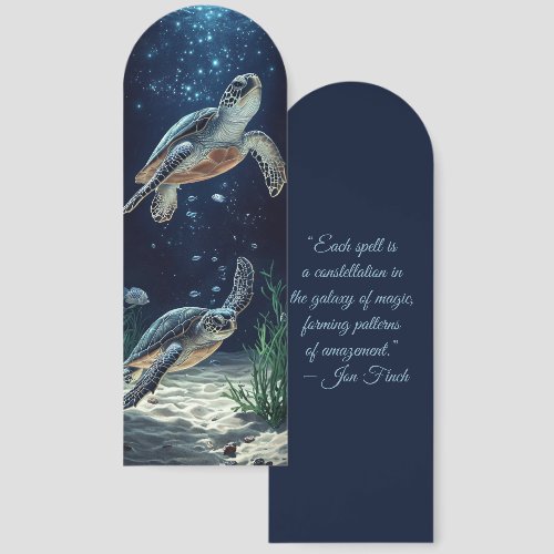 Create Your Own Underwater Swimming Sea Turtles Bookmarks