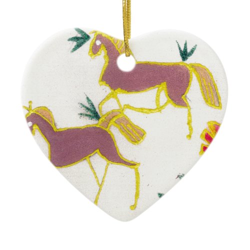 Create Your Own Unicorn Flora Power Cute Aesthetic Ceramic Ornament