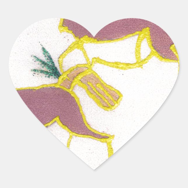 Create Your Own Unicorn Flora Power Cute Aesthetic Heart Sticker (Front)