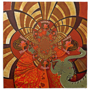 Create Your Own Unique African Giraffe Art Design Napkin