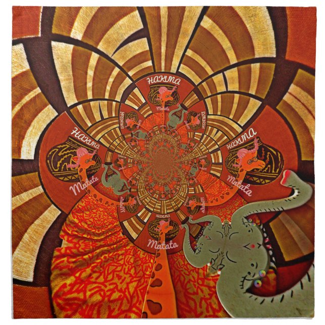 Create Your Own Unique African Giraffe Art Design Napkin (Front)