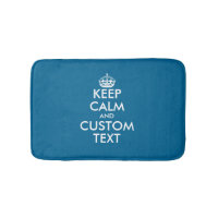 Create your own unique blue keep calm bath rug mat