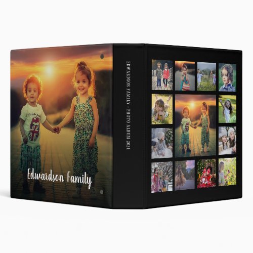 Create your own unique family photo collage 3 ring binder