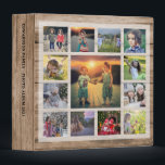 Create your own unique family photo collage rustic 3 ring binder<br><div class="desc">Create your own family photo collage unique binder.
Add your own personal photos,  text and name and create a very personal and unique binder.</div>