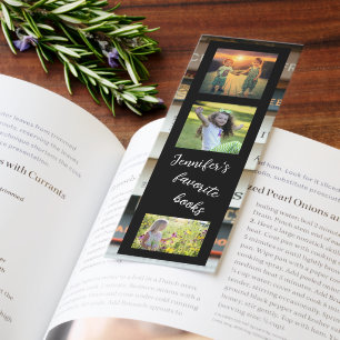 Create your own unique personal photo collage bookmarks