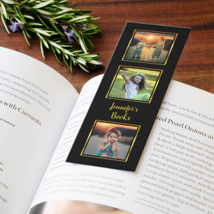 Create your own unique personal photo collage bookmarks