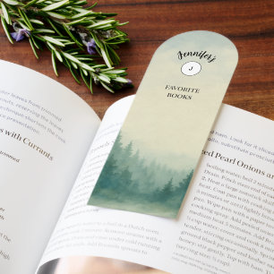 Create your own unique personal watercolor forest bookmarks