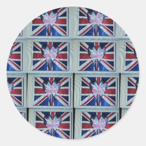 Create Your Own United Kingdom National Flag Color Classic Round Sticker