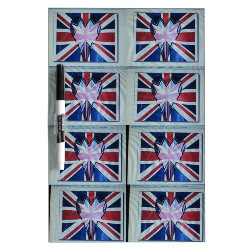 Create Your Own United Kingdom National Flag Color Dry_Erase Board