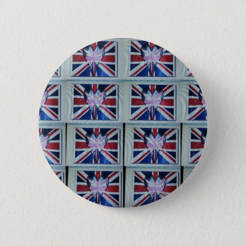 Create Your Own United Kingdom National Flag Color Pinback Button