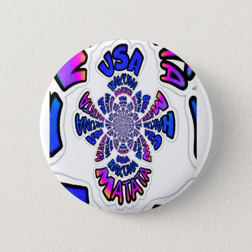 Create Your Own United States of America Fun Art  Button