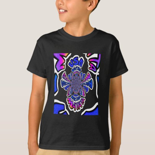 Create Your Own United States of America Fun Art  T_Shirt