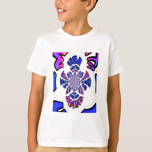 Create Your Own United States of America Fun Art  T_Shirt