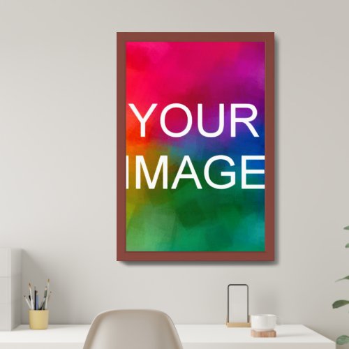 Create Your Own Upload Favorite Photo Walnut HQ Framed Art