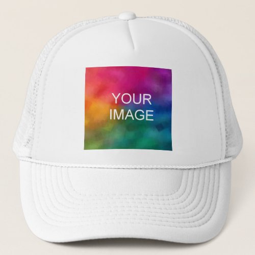 Create Your Own Upload Image Photo White And Red Trucker Hat