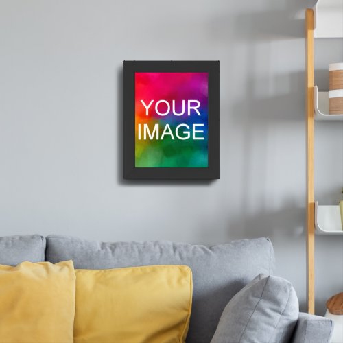 Create Your Own Upload Photo HQ Black Acrylic Framed Art