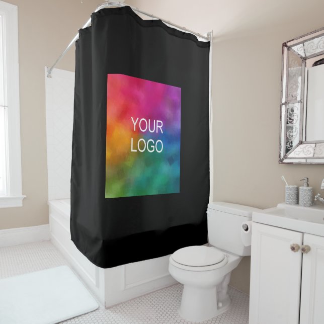 Create Your Own Upload Your Business Logo Shower Curtain (In Situ)