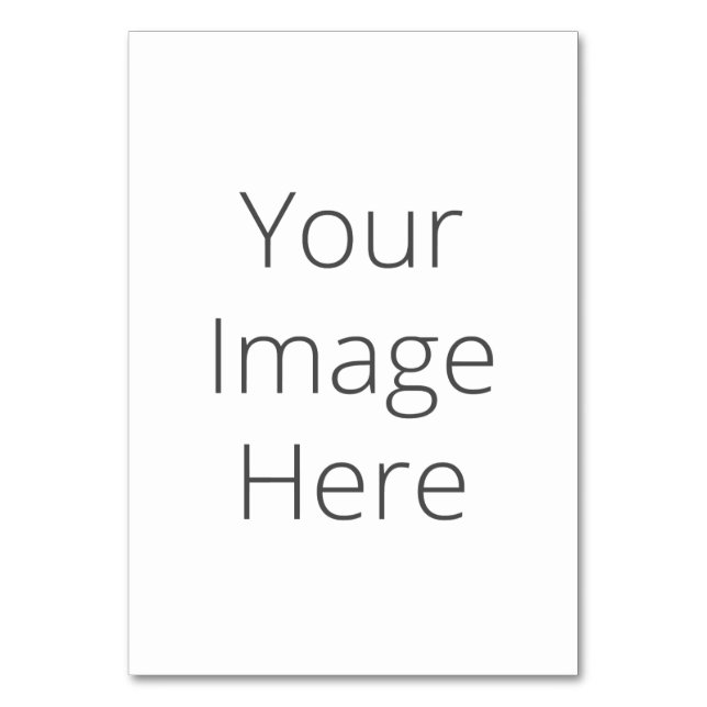 Create Your Own Vertical 3.5" x 5" Tablecard Table Number (Front)