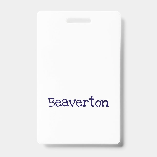 Create Your Own Vertical Plastic Badge (Front)