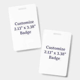 Create Your Own Vertical Plastic Badge