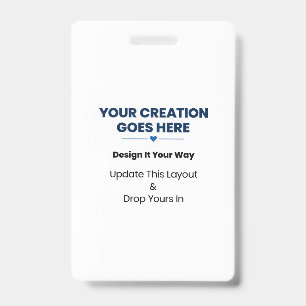 Create Your Own Vertical Plastic Badge