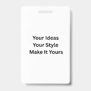 Create Your Own Vertical Plastic Badge