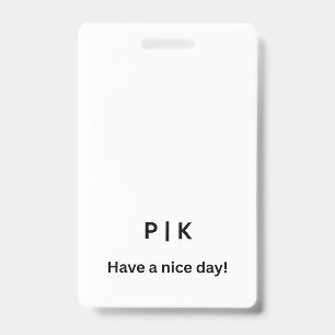 Create Your Own Vertical Plastic Badge