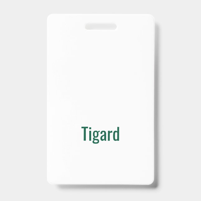 Create Your Own Vertical Plastic Badge (Front)