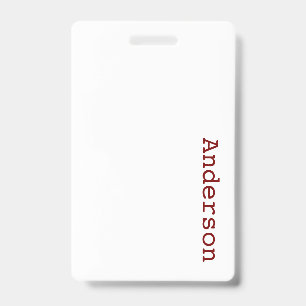 Create Your Own Vertical Plastic Badge