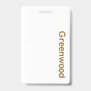 Create Your Own Vertical Plastic Badge