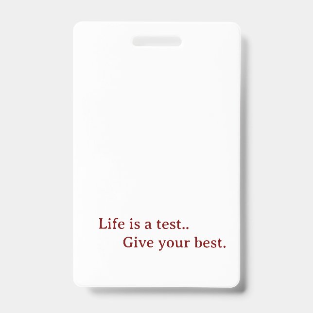 Create Your Own Vertical Plastic Badge (Front)
