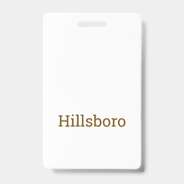Create Your Own Vertical Plastic Badge (Front)