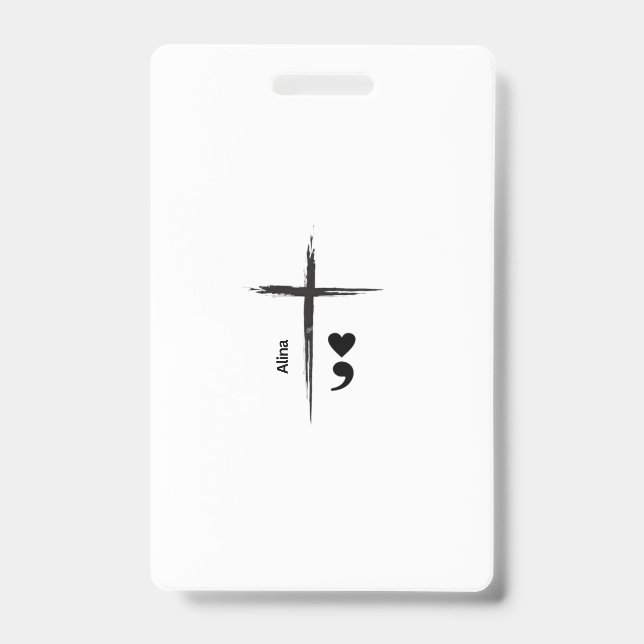 Create Your Own Vertical Plastic Badge (Front)
