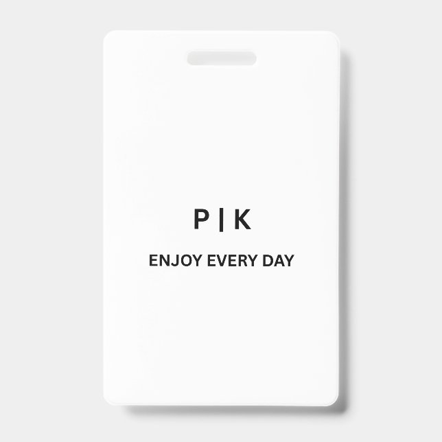 Create Your Own Vertical Plastic Badge (Front)