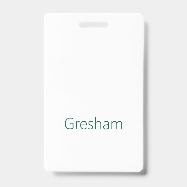 Create Your Own Vertical Plastic Badge (Front)