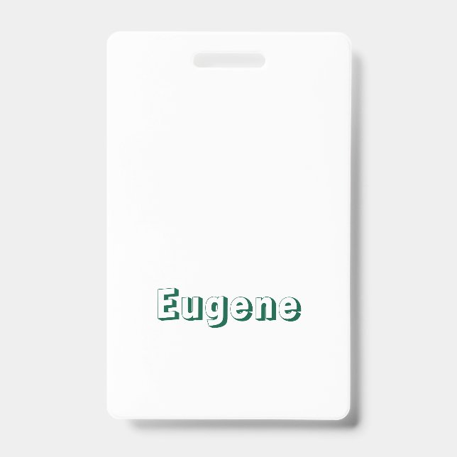 Create Your Own Vertical Plastic Badge (Front)