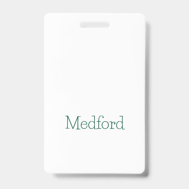 Create Your Own Vertical Plastic Badge (Front)