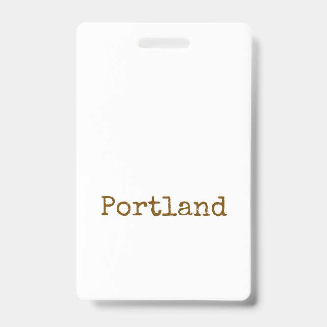 Create Your Own Vertical Plastic Badge (Front)