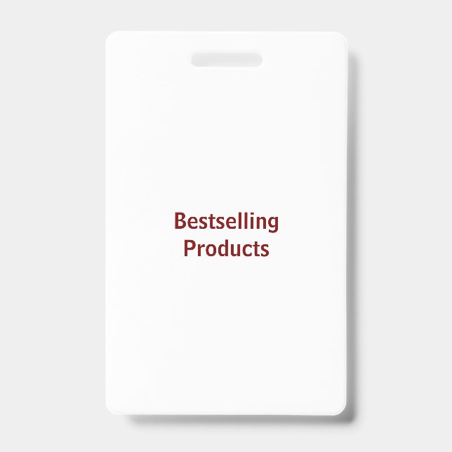 Create Your Own Vertical Plastic Badge (Front)