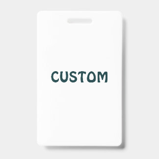 Create Your Own Vertical Plastic Badge