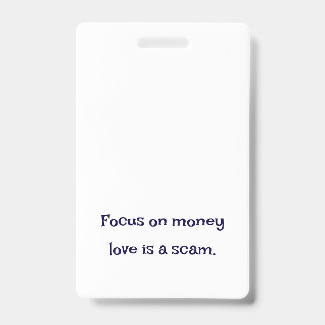 Create Your Own Vertical Plastic Badge (Front)