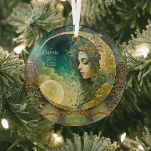 Create Your Own Victoiran Steampunk Moon Child Glass Ornament
