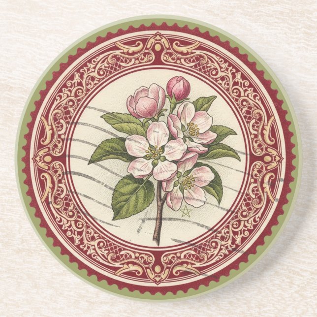 Create Your Own Victorian Prince's Pine Stamp Coaster (Front)