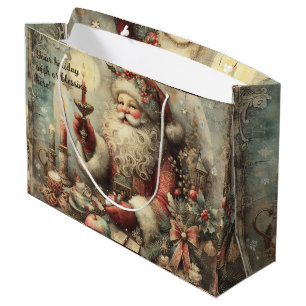 Create Your Own Victorian Santa Claus Large Gift Bag