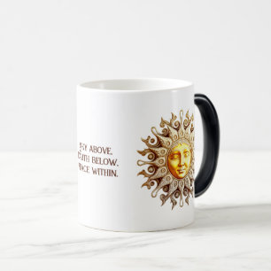 Create Your Own Victorian Steampunk Golden Sun Color Morph Mug