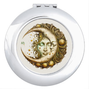 Create Your Own Victorian Steampunk Moon Goddess Compact Mirror