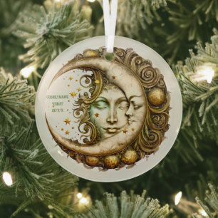 Create Your Own Victorian Steampunk Moon Goddess Glass Ornament