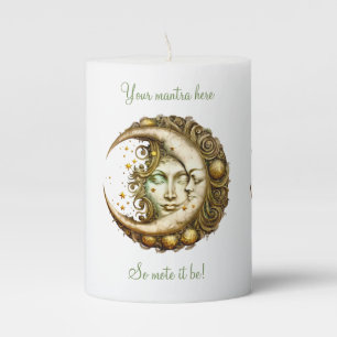 Create Your Own Victorian Steampunk Moon Goddess Pillar Candle
